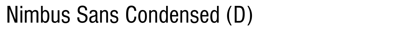 Nimbus Sans Condensed (D) image